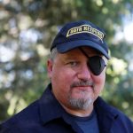 Le fondateur de la milice Oath Keepers, Stewart Rhodes, lors d’une interview, à Eureka (Montana), en juin 2016.