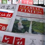 Une photo des manoeuvres chinoises sur Taïwan, en « une » du quotidien nationaliste « Global Times » le vendredi 5 août 2022 à Pékin.